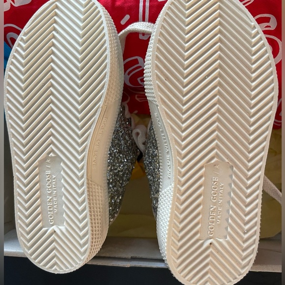 🚨SOLD🚨 GOLDEN GOOSE Kids May Embellished sparkle Lace-Up Sneakers - Picture 5 of 5